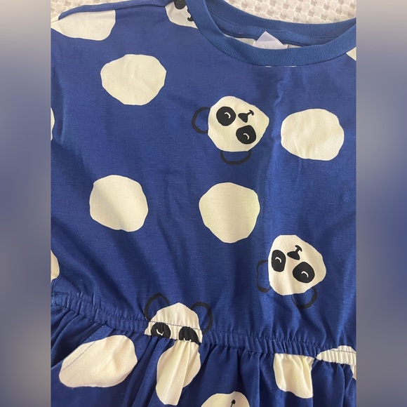 Hanna Andersson || Blue Panda Longsleeve Swing Dress - Picture 5 of 6